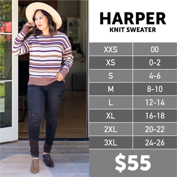 Lularoe Harper Knit Sweater - Picture 4 of 4